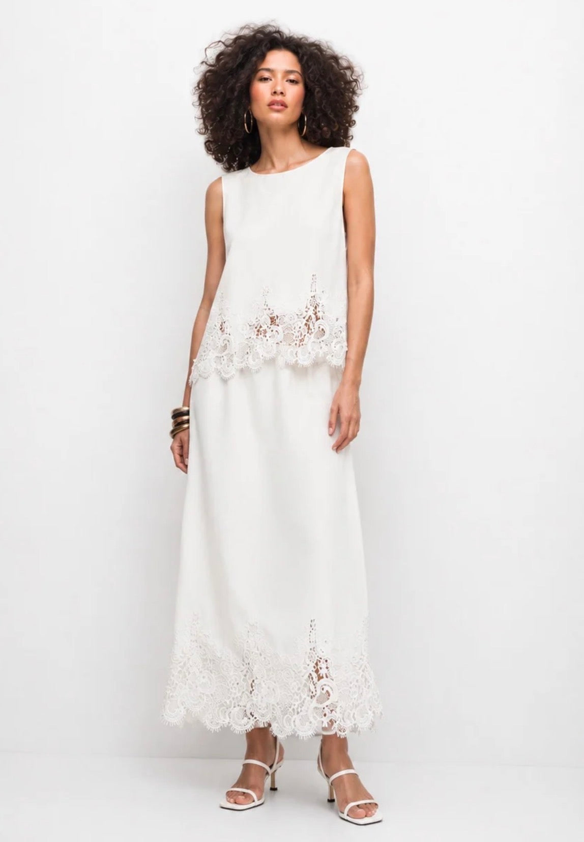 Isabelle Lace-Trim Skirt Set