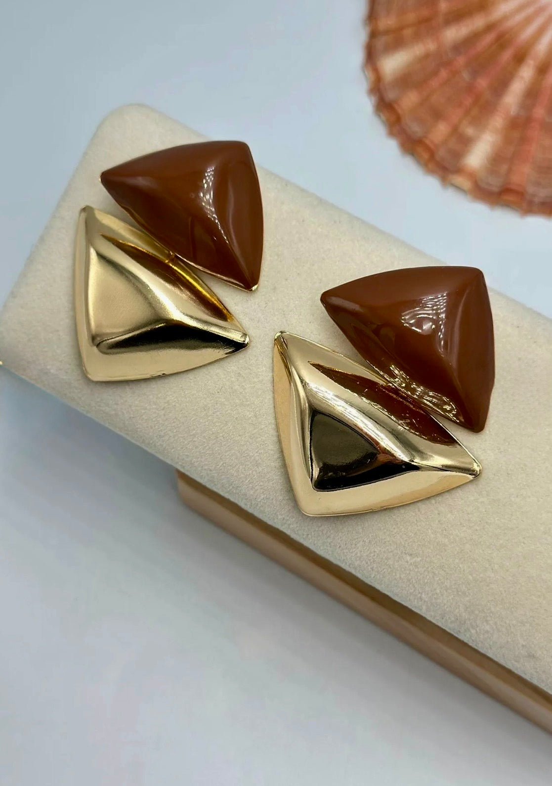 Nerf Gold Stud Earrings