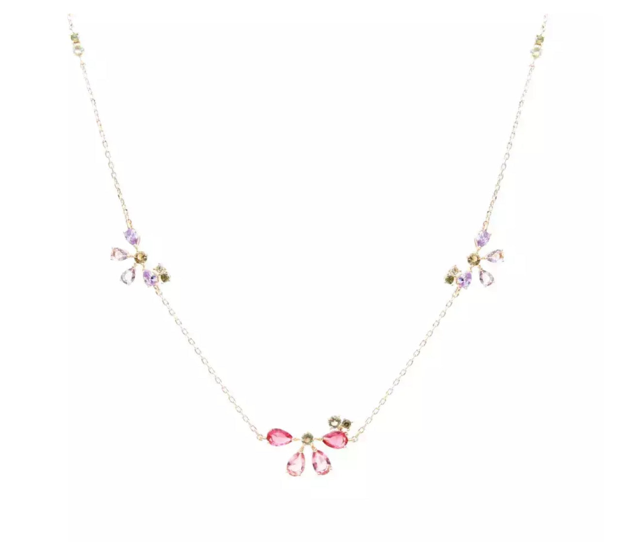 Necklace flowers drops
