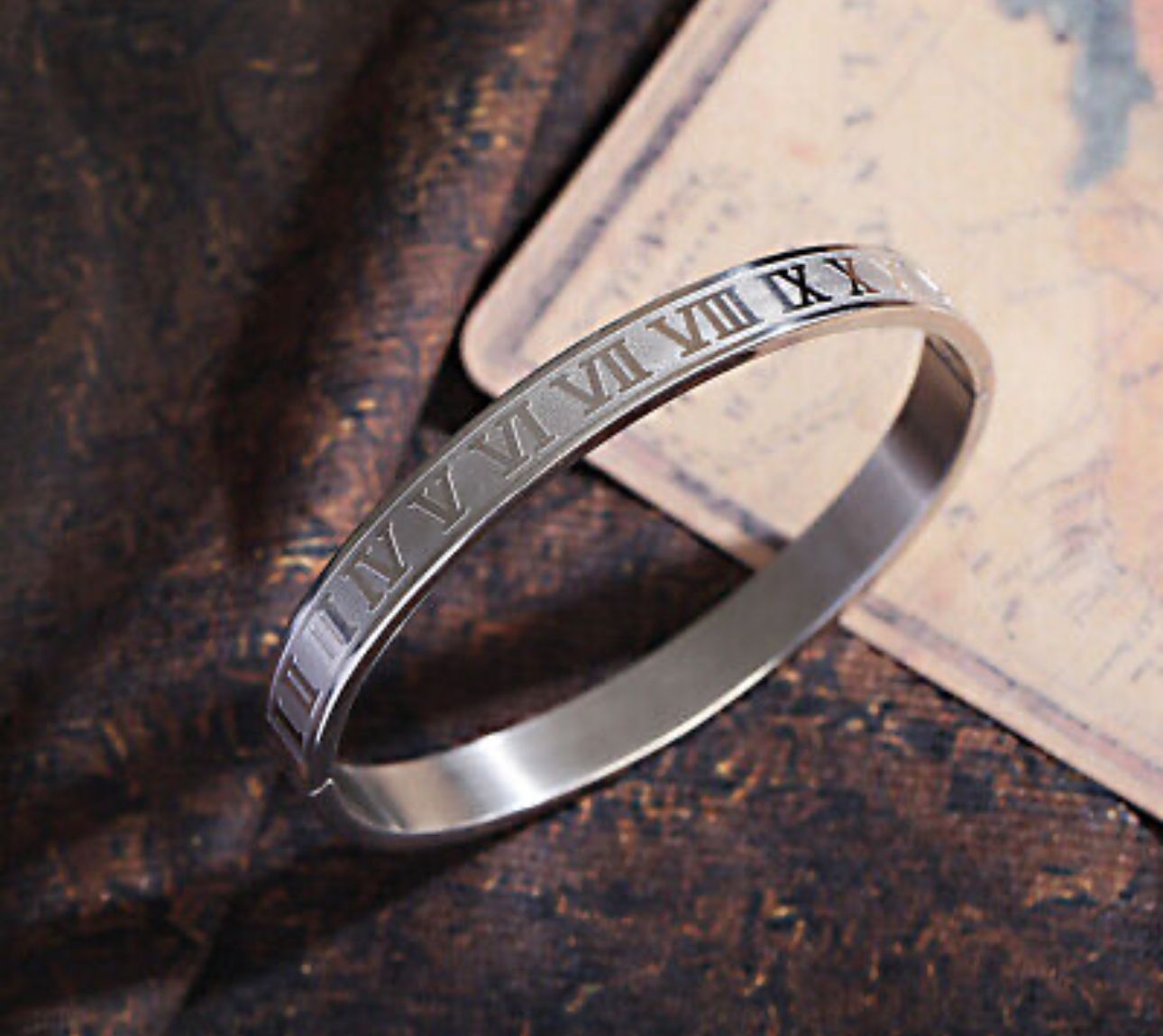 Roman Numeral Bangle bracelet