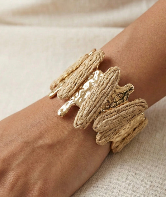 STRAW AND GOLD BRACELET