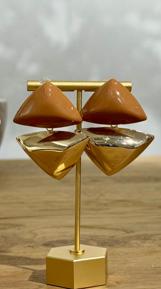 Nerf Gold Stud Earrings