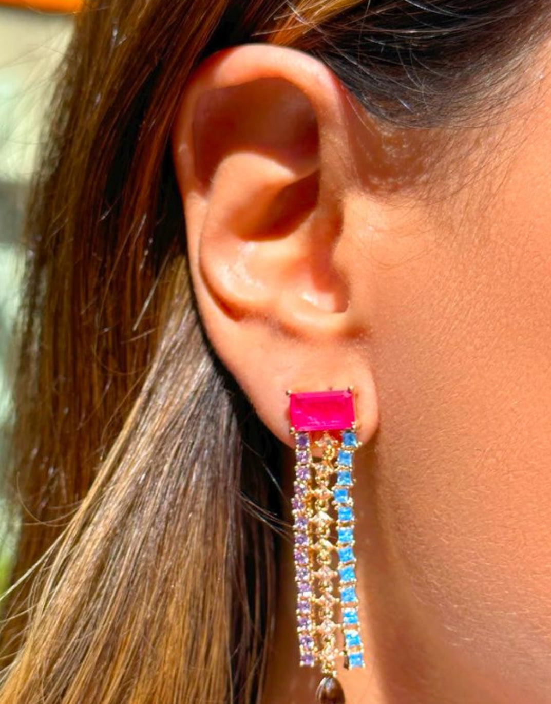 Earring Marche Pink Turmaline