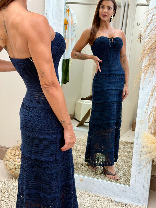 Coralis Crochet Knit Maxi Dress