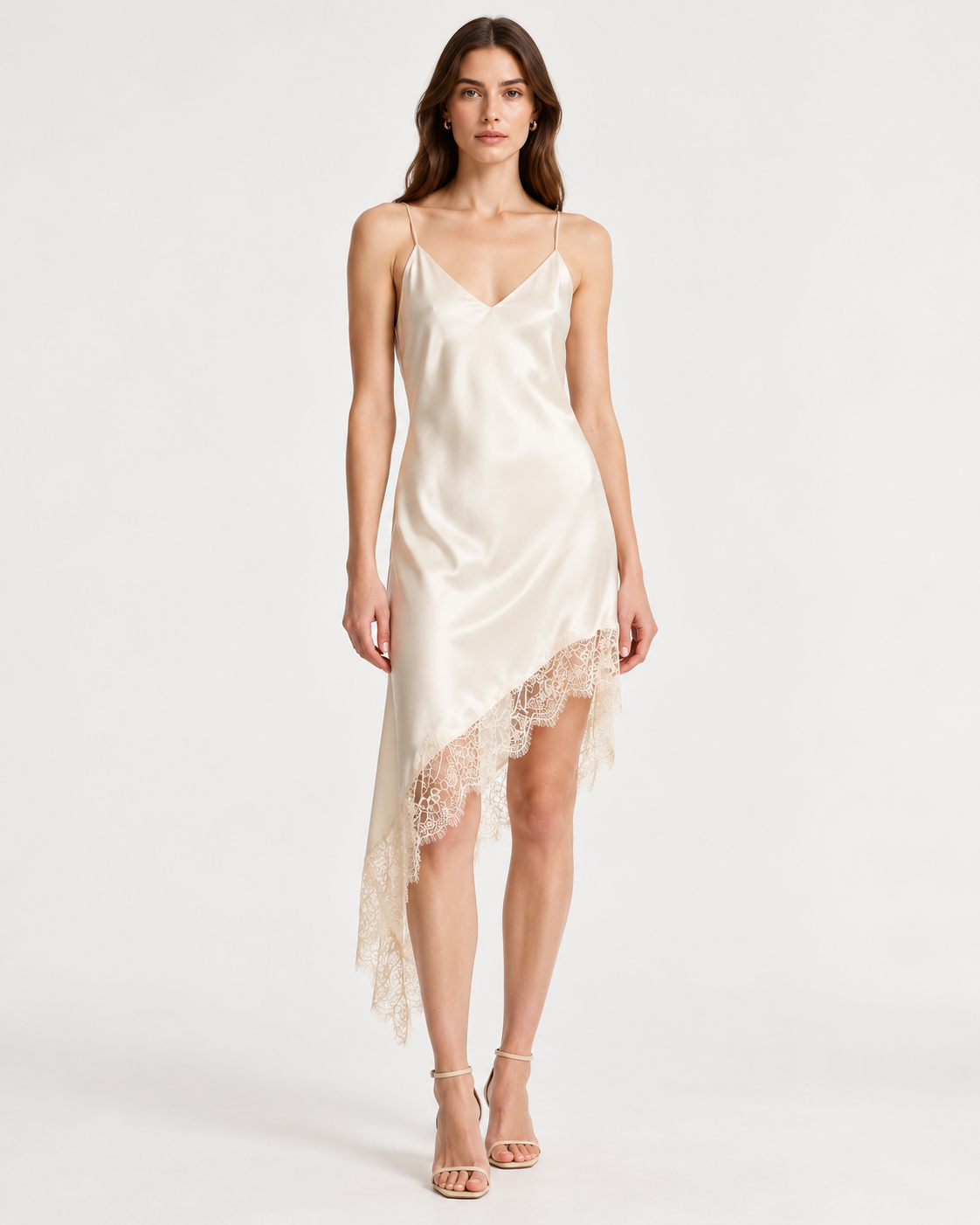 Asymmetric Satin Dress