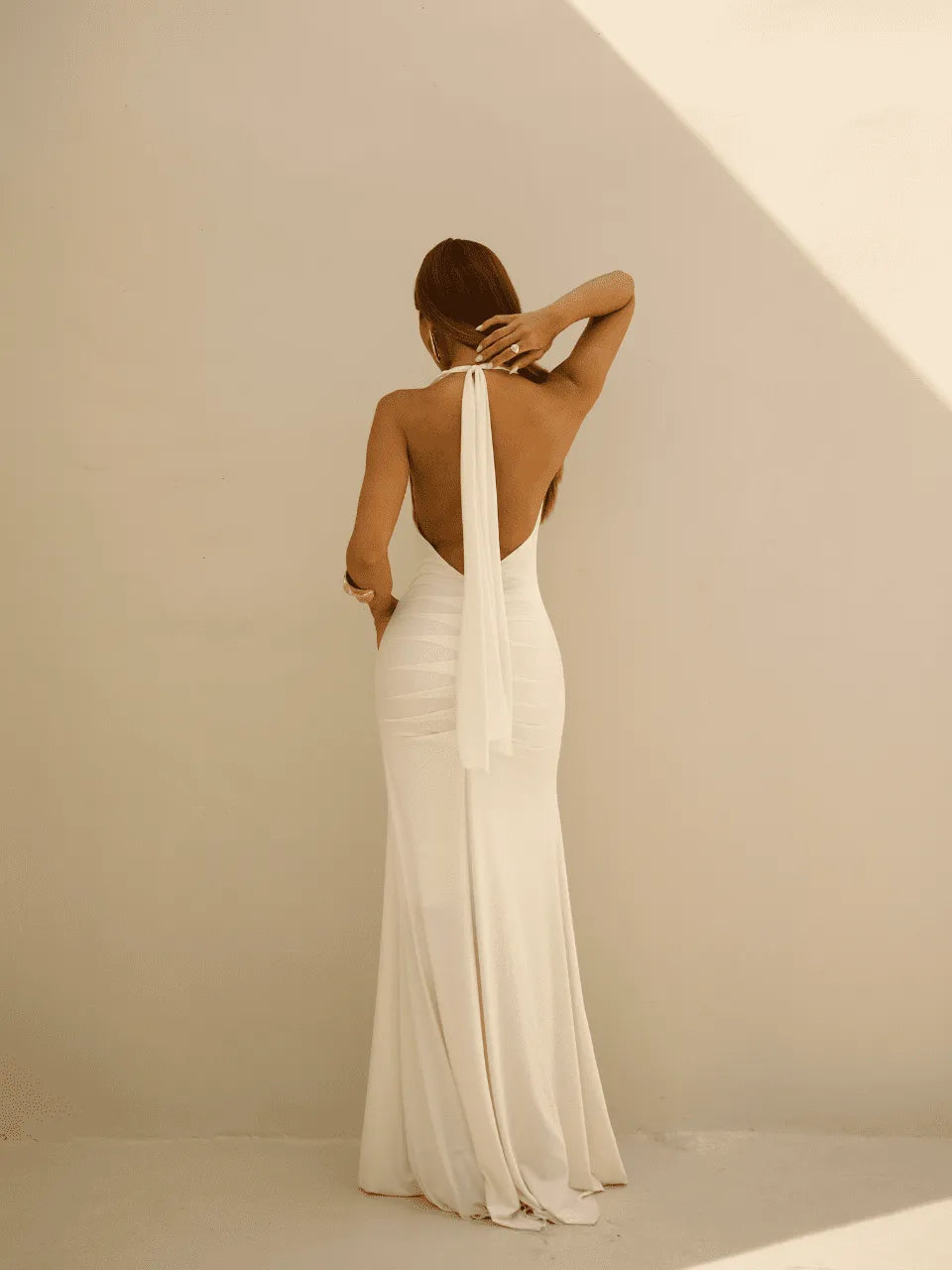 Dani Halter Twist Front Long Gown MNCO