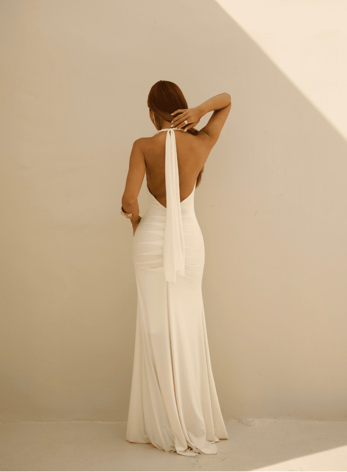 Dani Halter Twist Front Long Gown MNCO