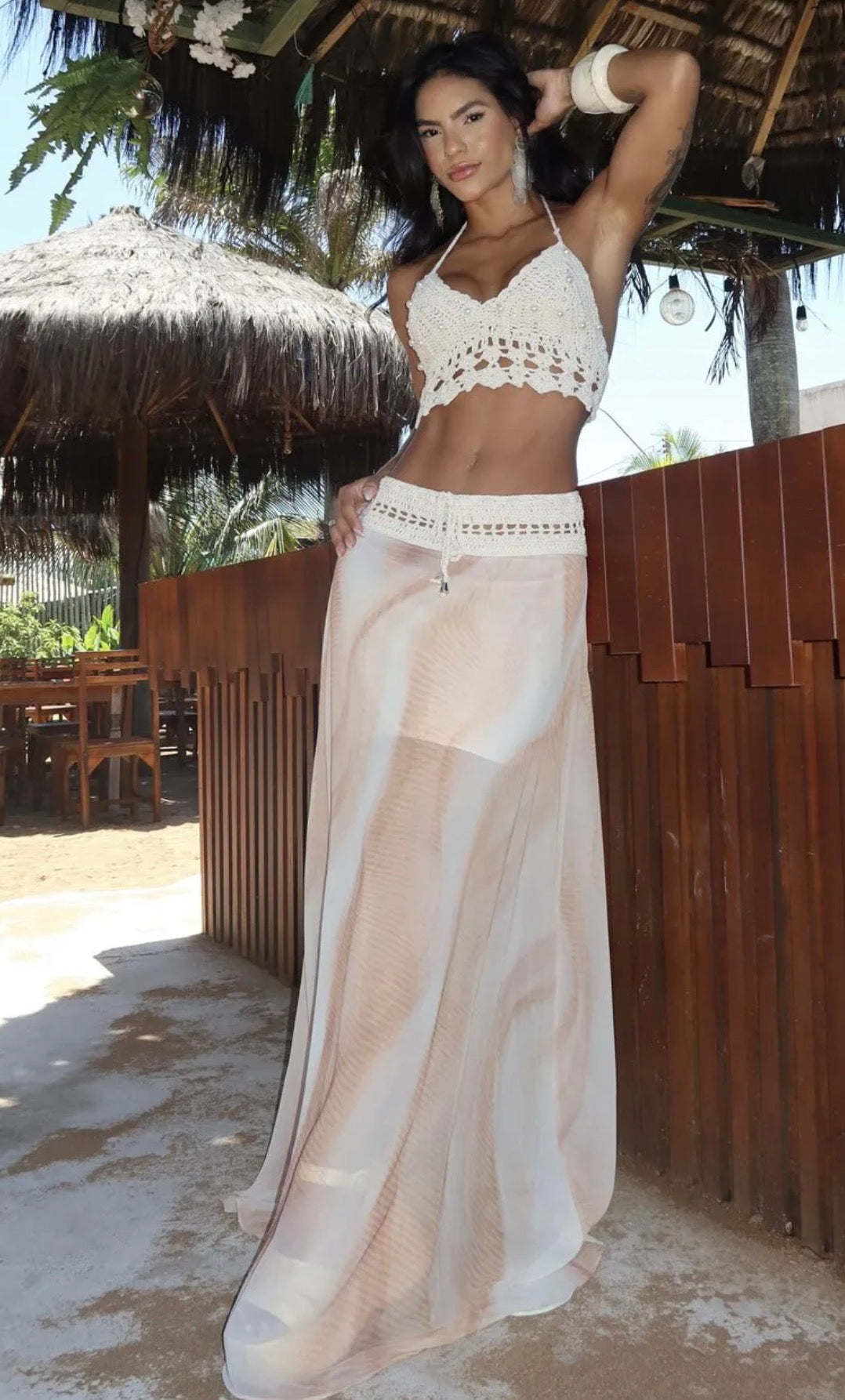 Elysium Maxi Crochet skirt Set