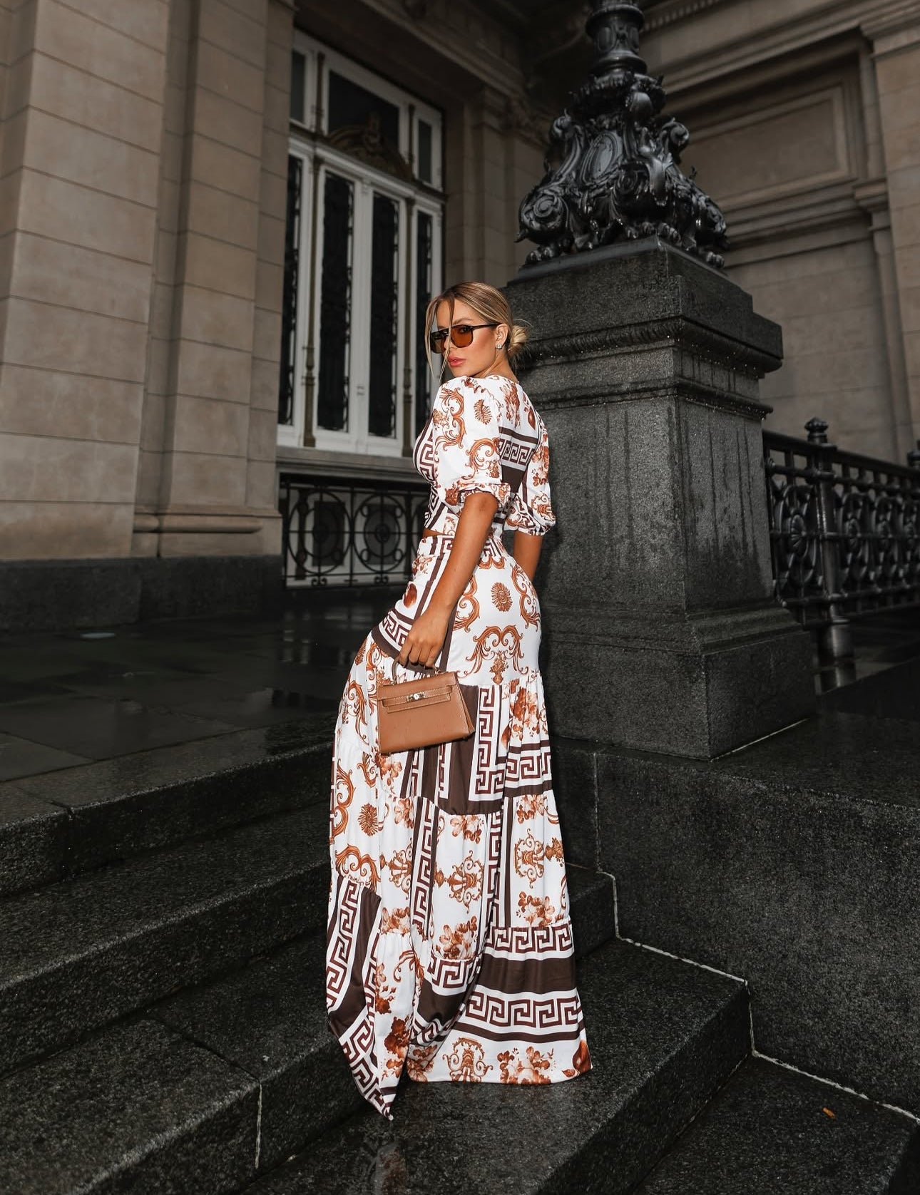 CROSSED CHEST SKIRT SET