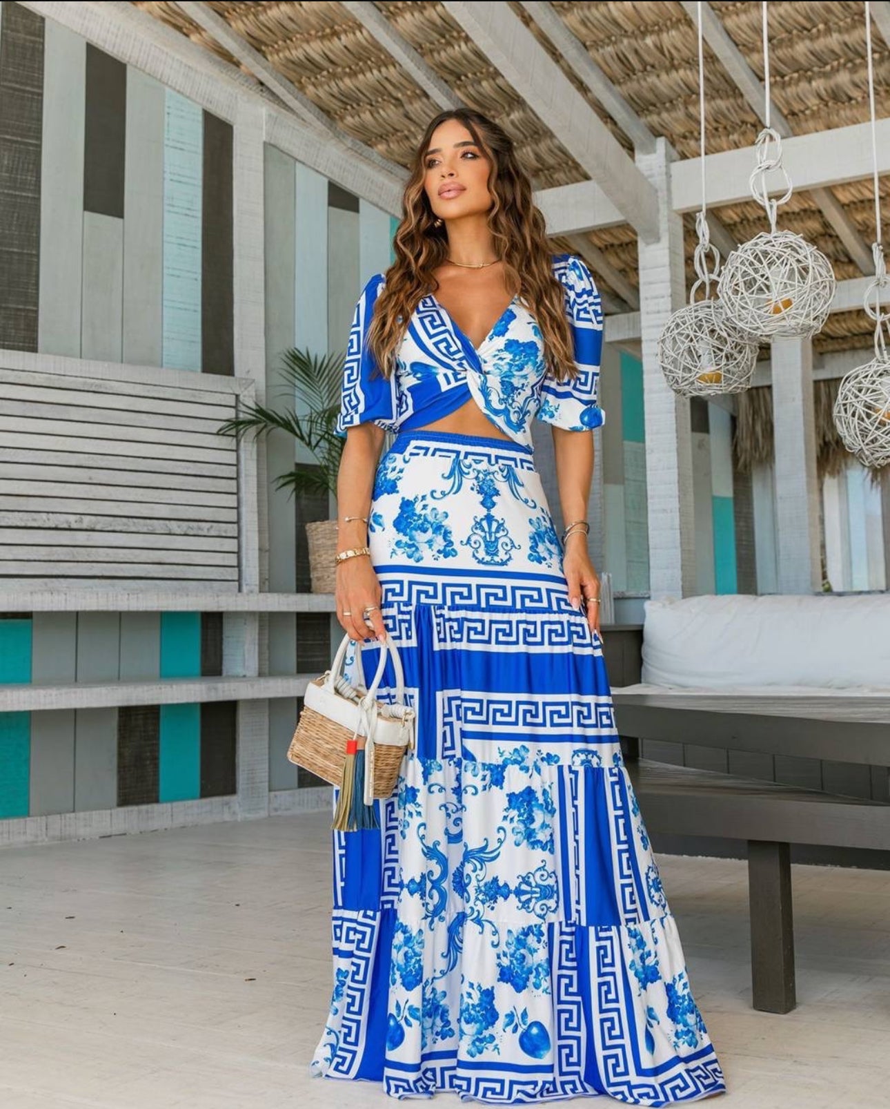 CROSSED CHEST SKIRT SET