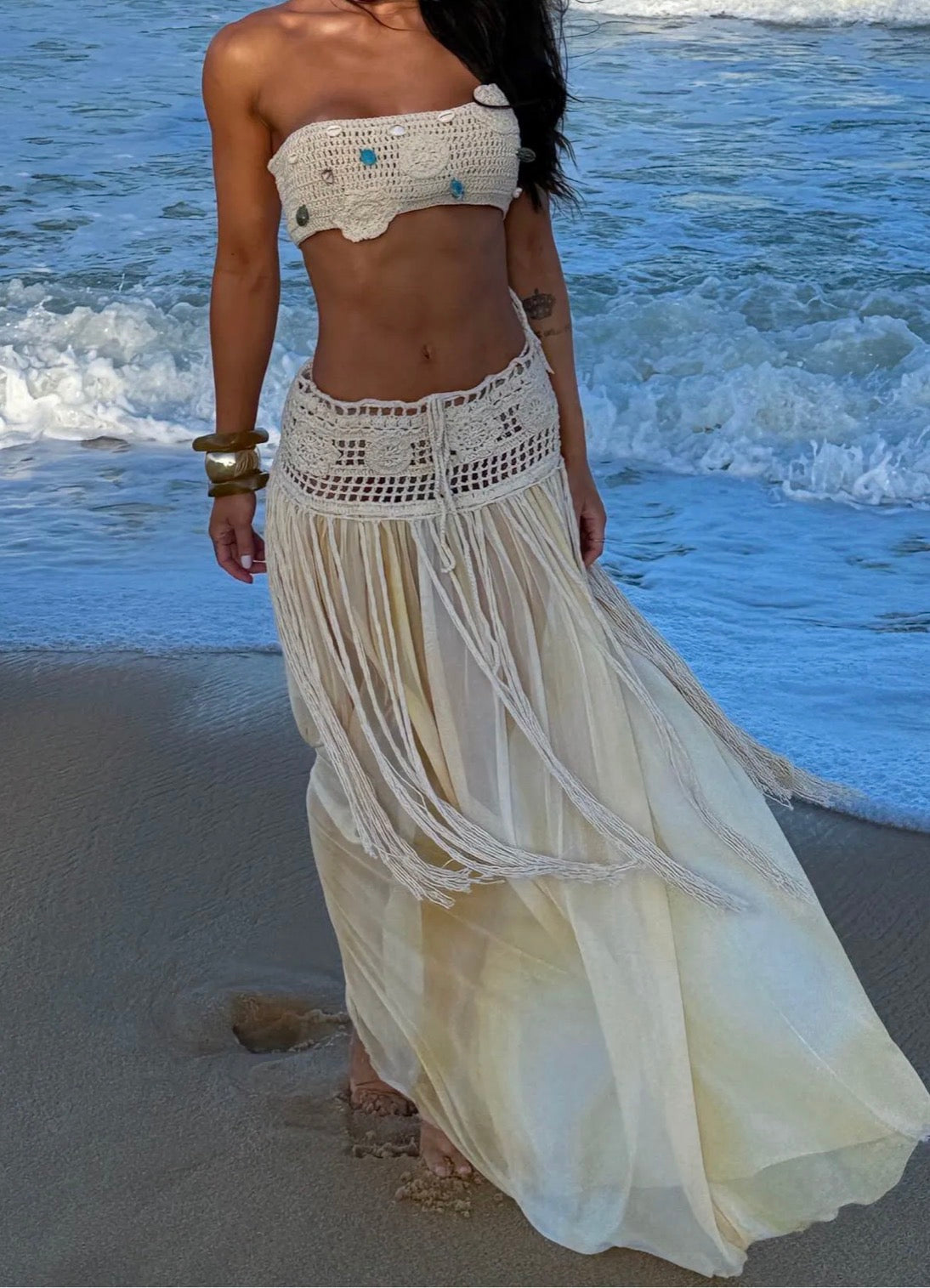 Aurora Crochet Skirt Set