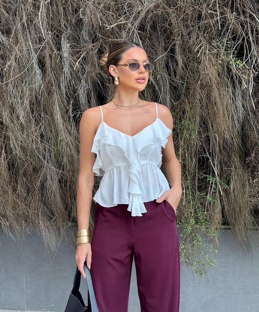 Gaby Ruffle Top