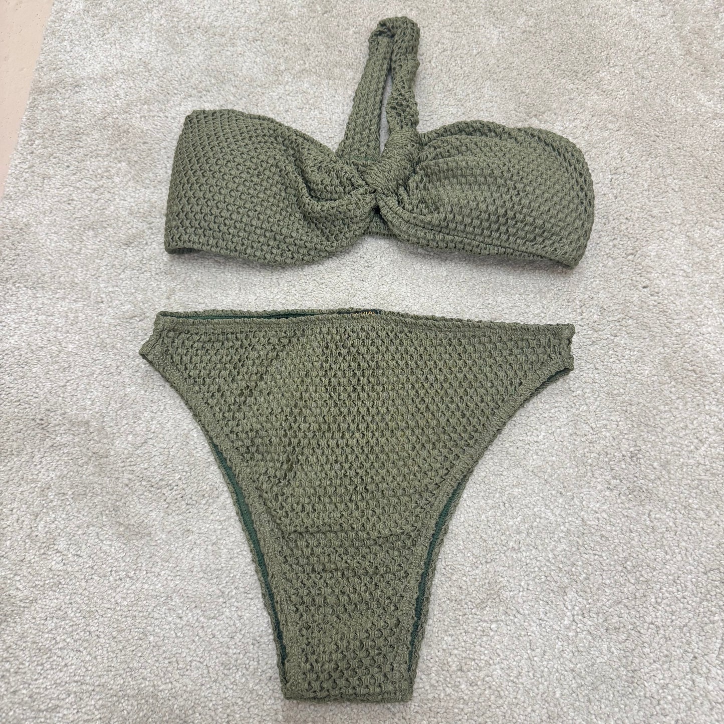 Palma Smocked Tie Bikini Set