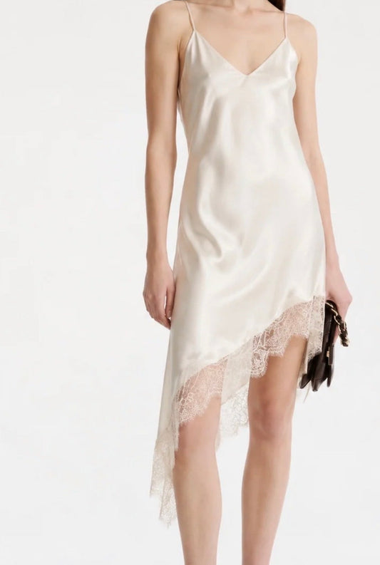 Asymmetric Satin Dress