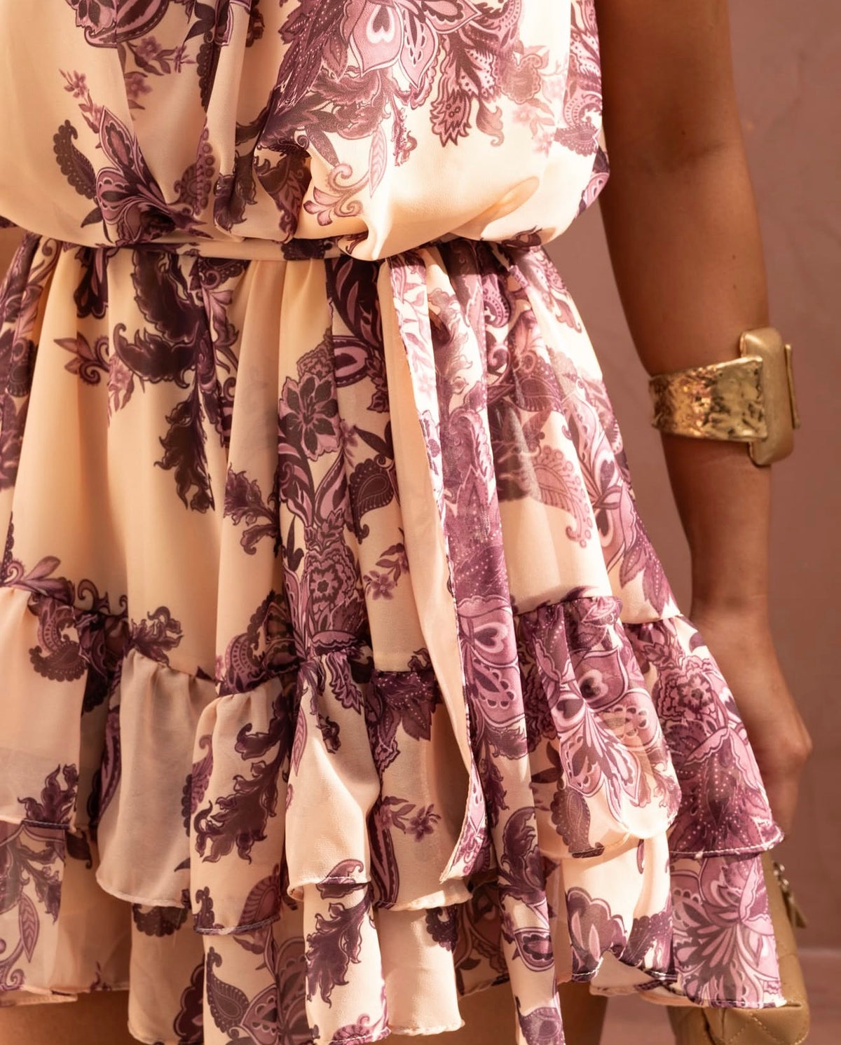 Mariela Floral Ruffle Mini Dress
