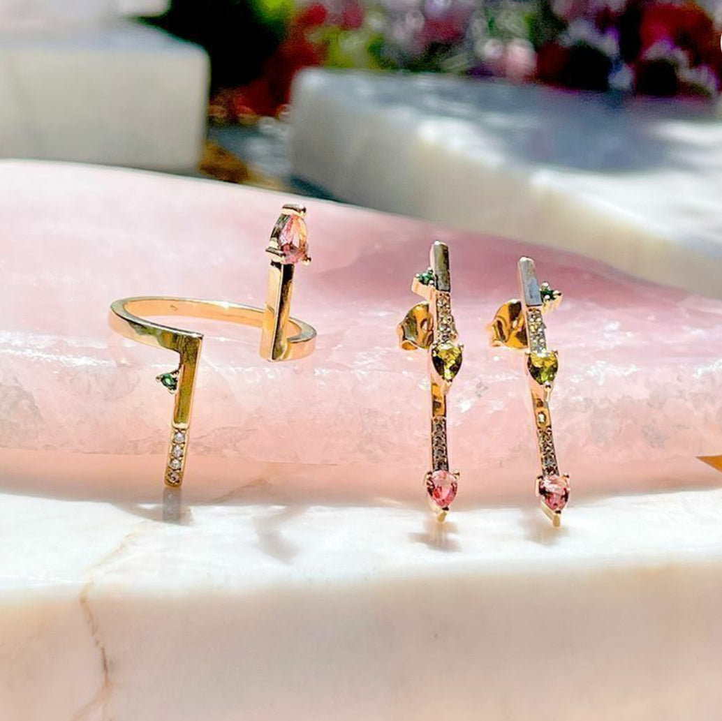 Formas Earrings Tourmaline