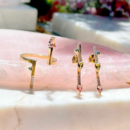 Formas Earrings Tourmaline