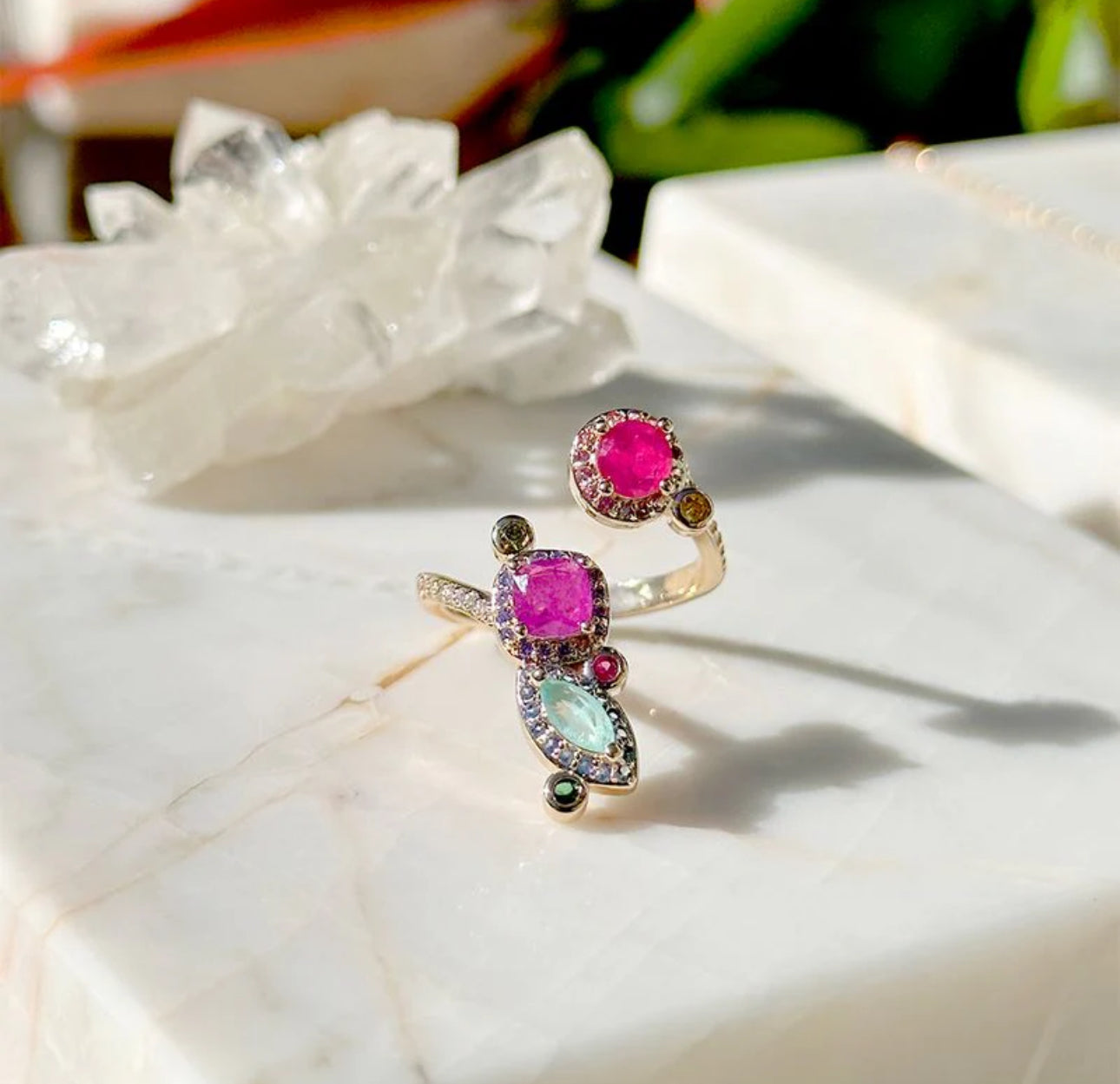 Embroided Drops Ring