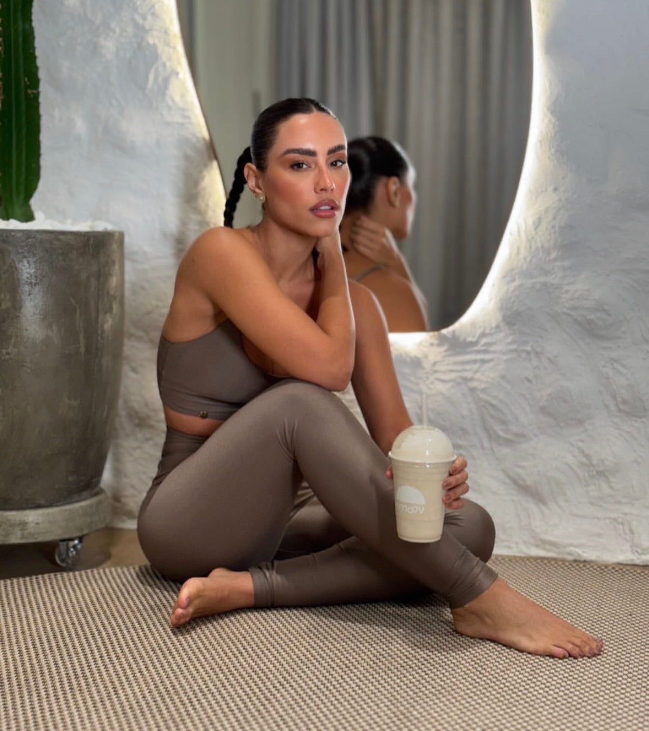 High-Waist Brazilian Glossy Legging