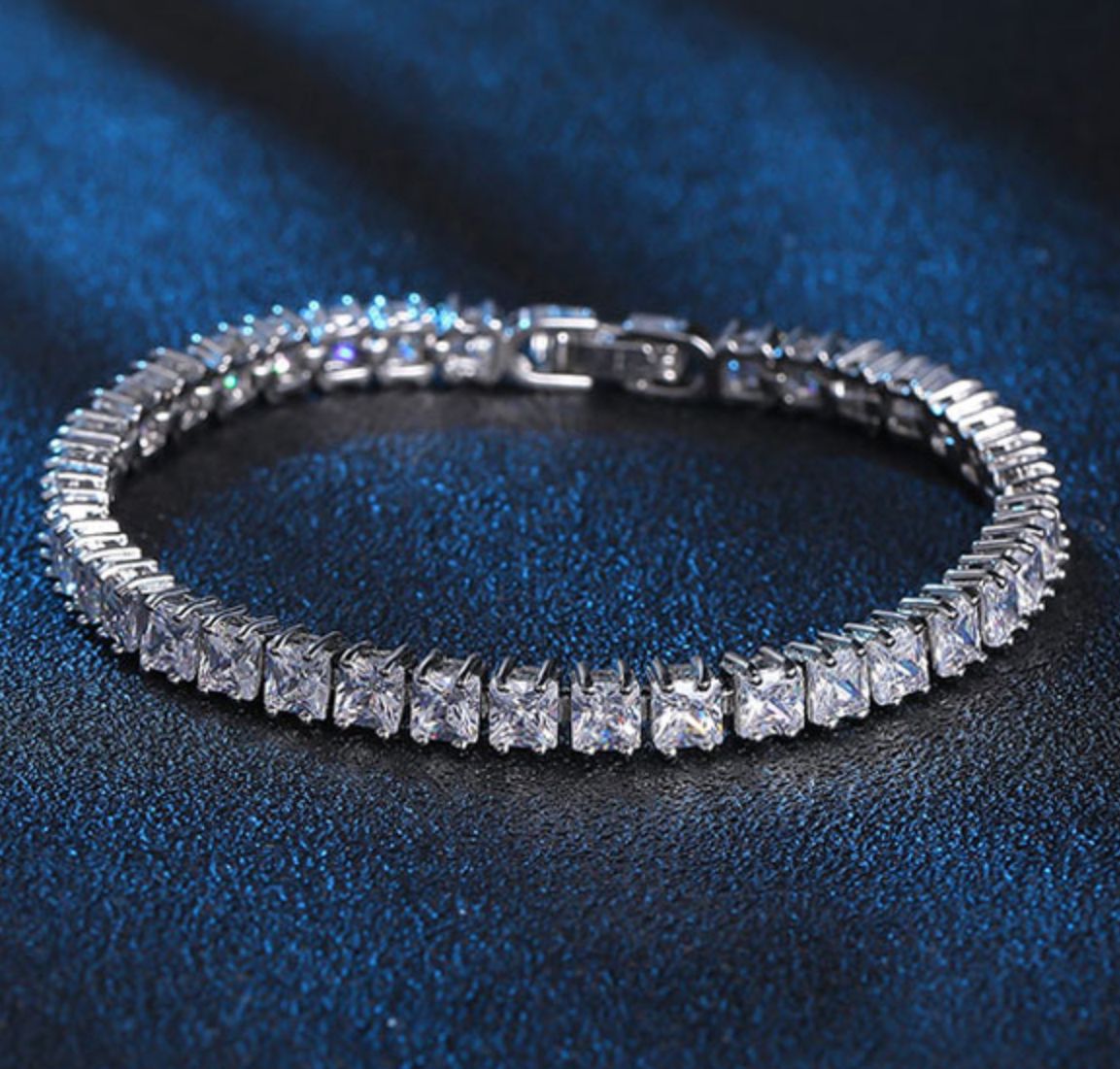 Square tennis bracelet