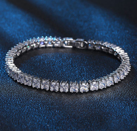 Square tennis bracelet