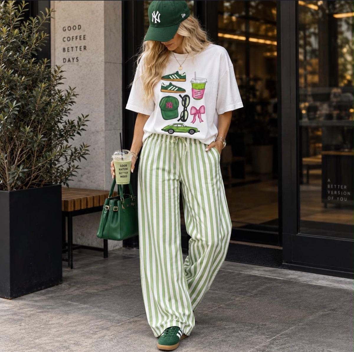 Green Street Style Graphic Tee