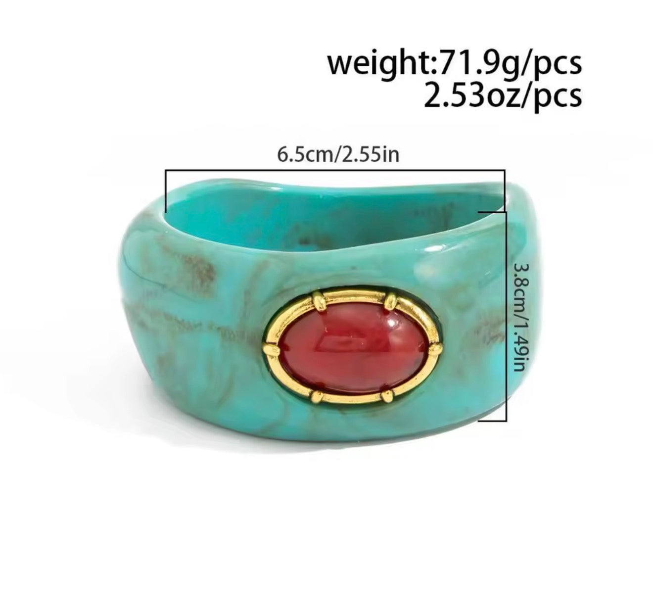 Solstice Gold and Stone Bangle Bracelete