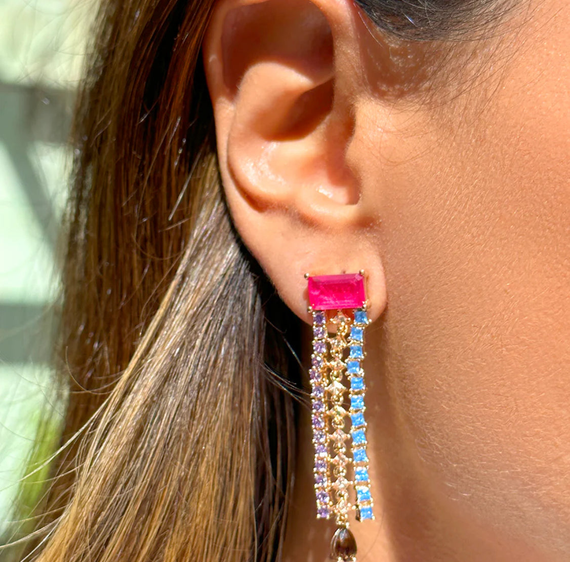 Earring Marche Pink Turmaline