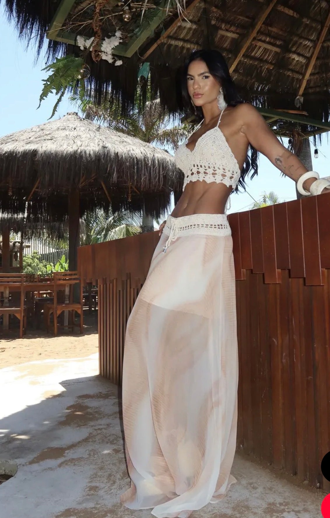 Elysium Maxi Crochet skirt Set