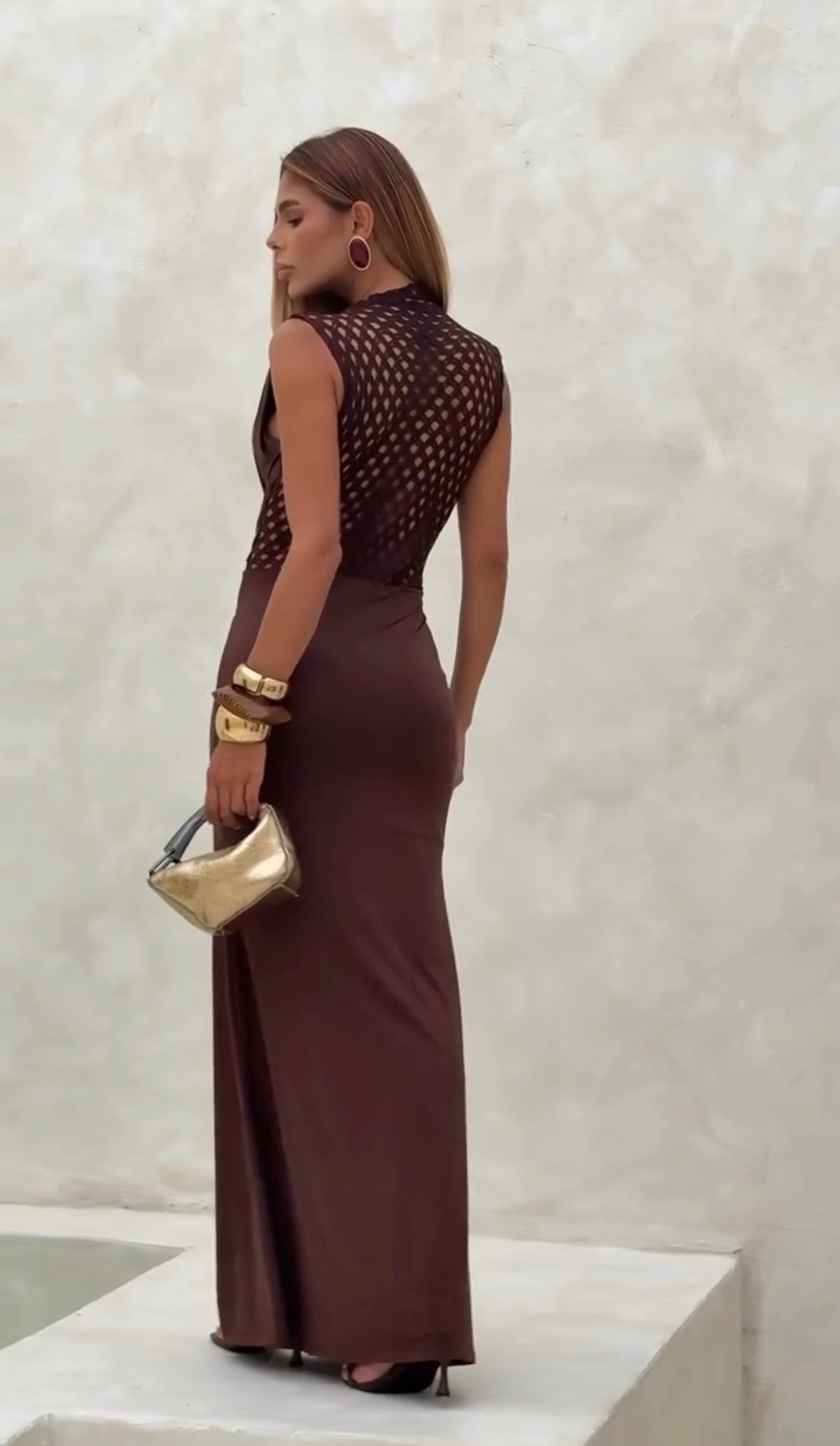 Mediva Brown Dress Maxi Long Dress