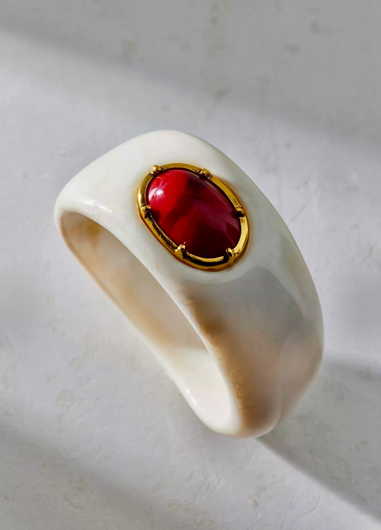 Solstice Gold and Stone Bangle Bracelete