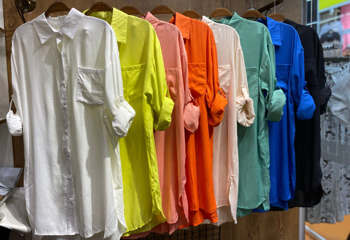 Linen Beach Shirt/Dress in Various Colors Women beachwear resortwear