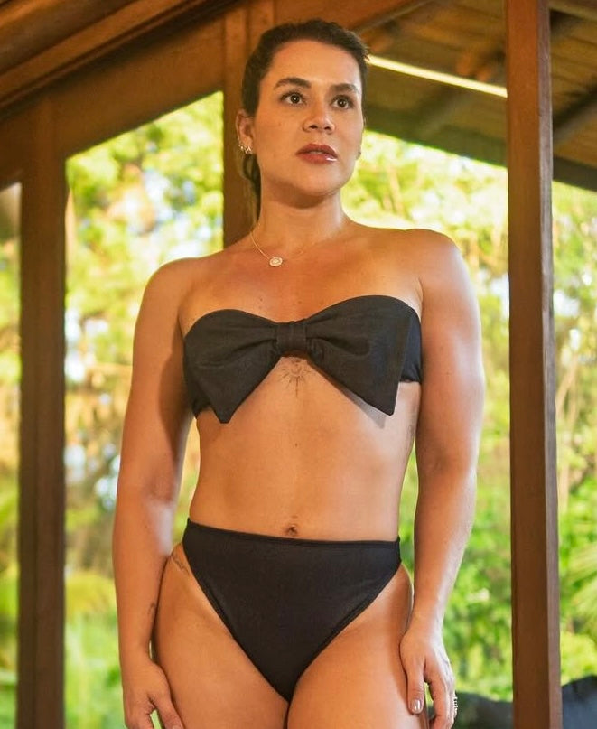 Bow  bandeau bikini Set