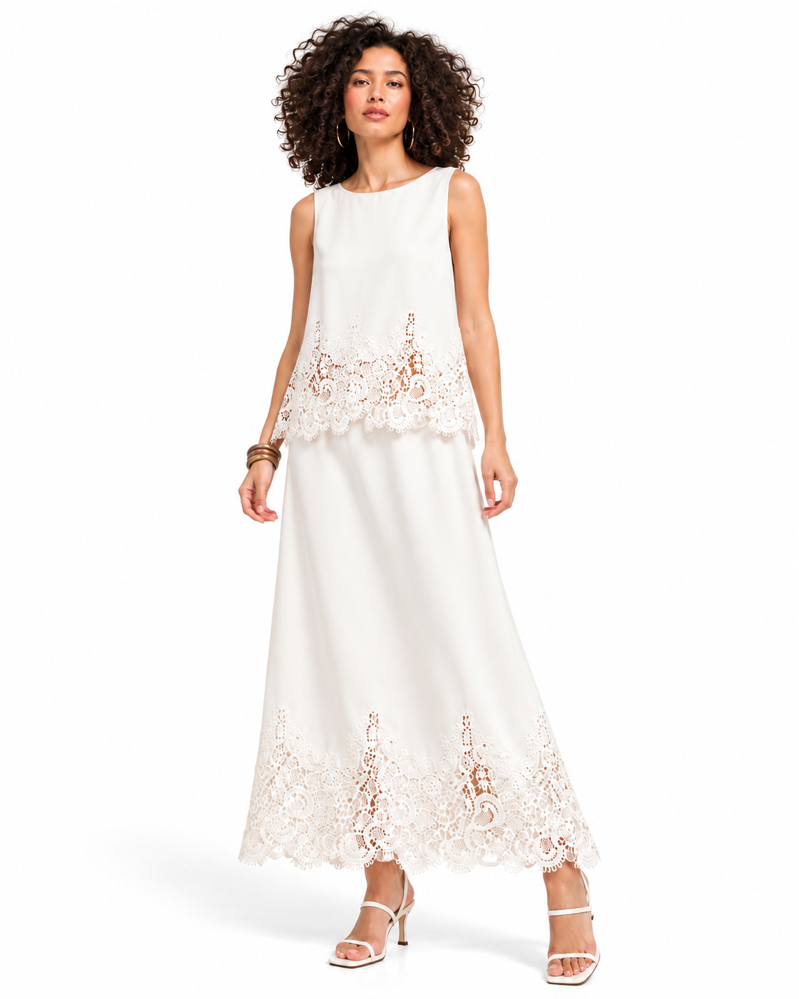 Isabelle Lace-Trim Skirt  Set