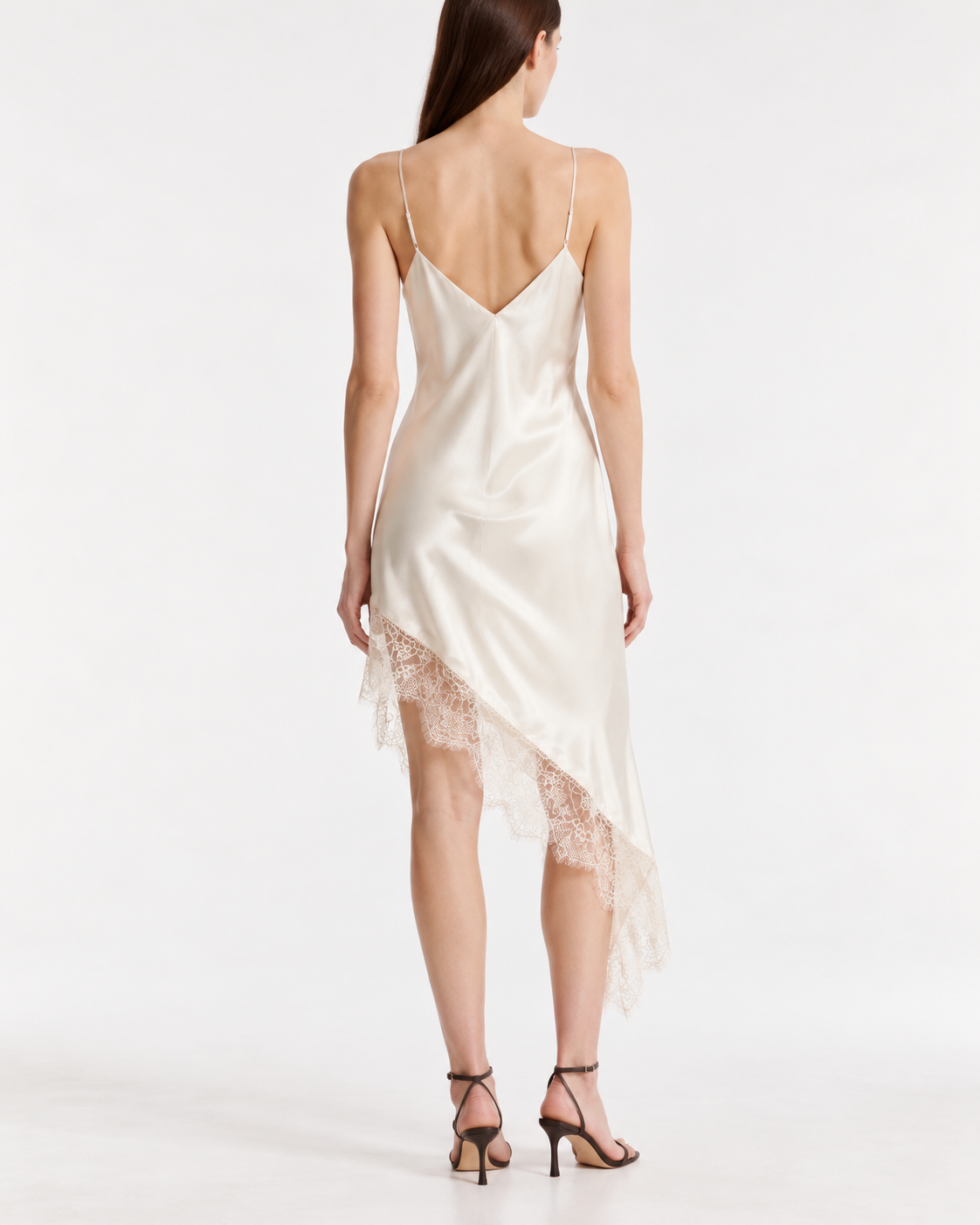 Asymmetric Satin Dress