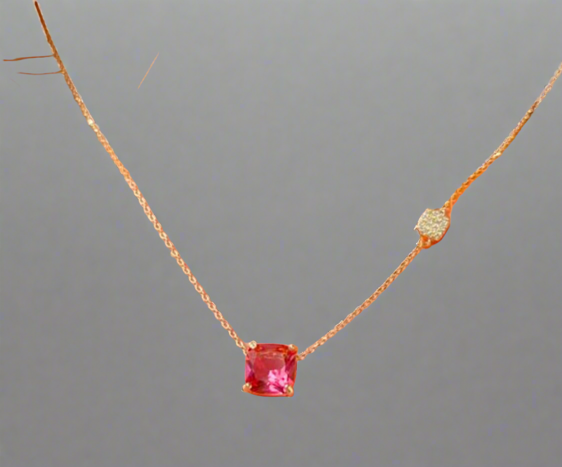 Pink Tourmaline Necklace