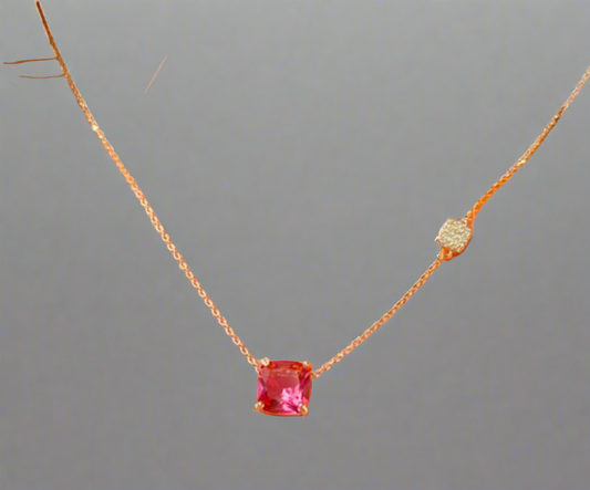 Pink Tourmaline Necklace