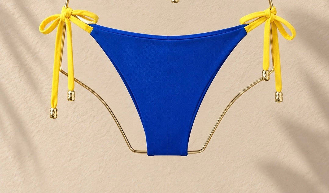 Brazilian Color-Block Tie-Side Bikini