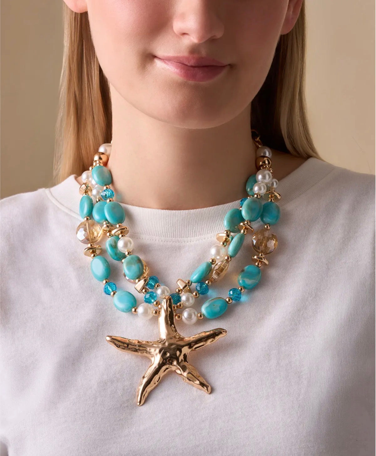 Coastal Starfish Statement Necklace