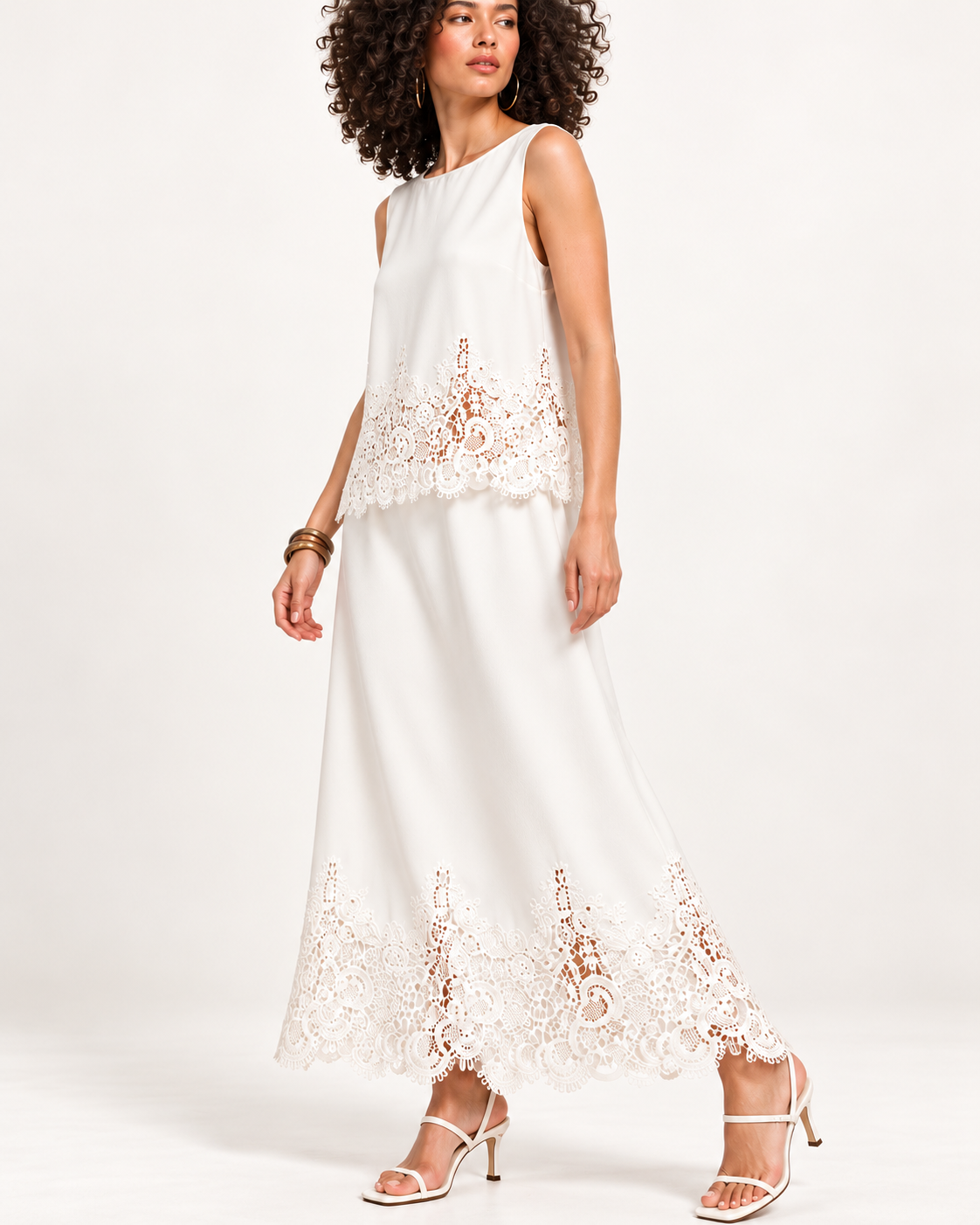 Isabelle Lace-Trim Skirt  Set