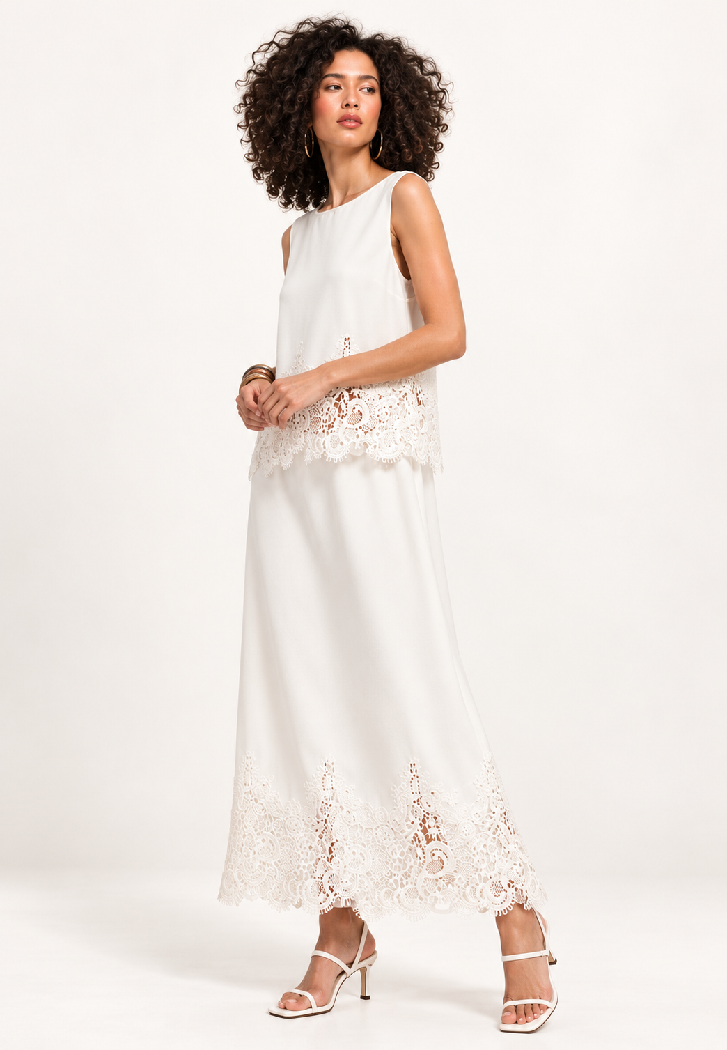 Isabelle Lace-Trim Skirt  Set