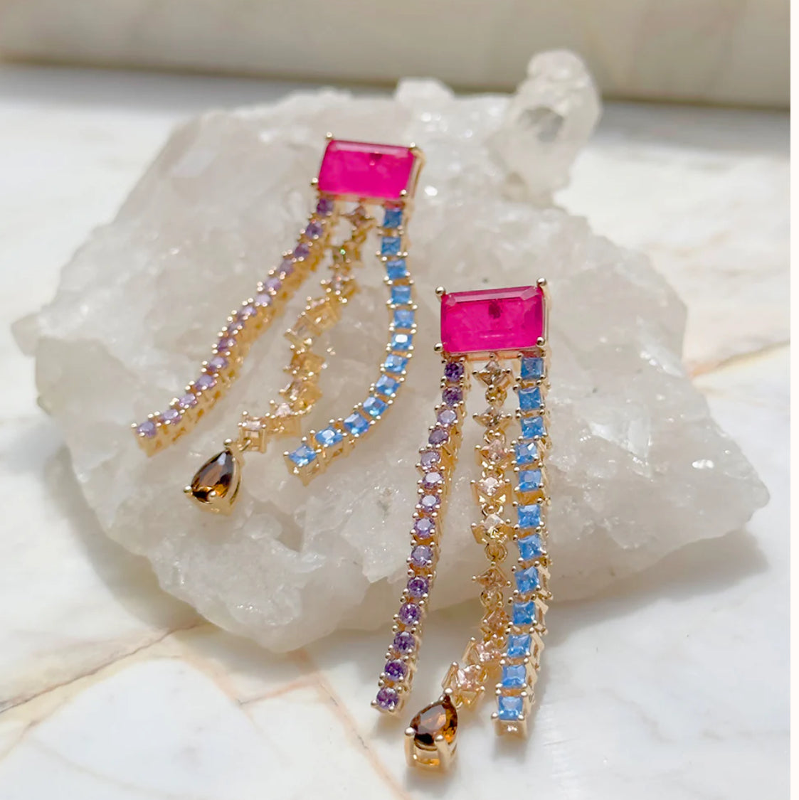 Earring Marche Pink Turmaline