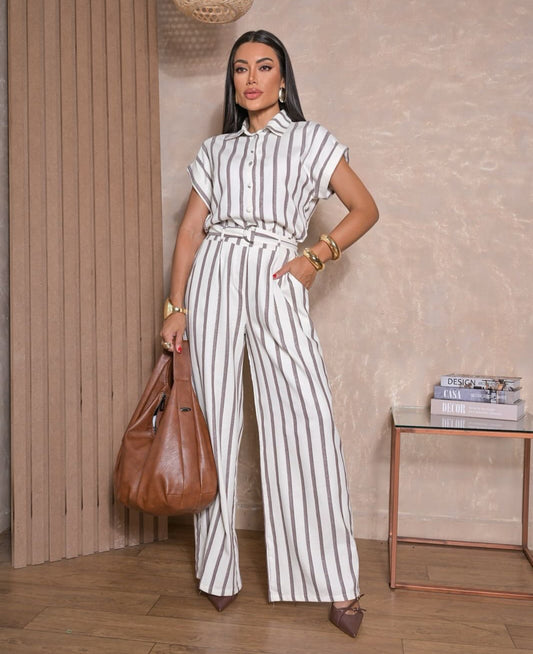 LIVIA LINEN PANTS SET