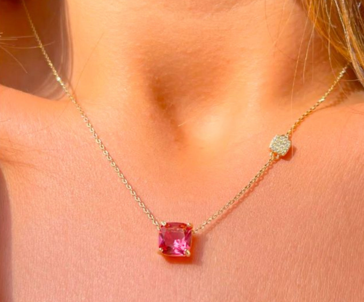 Pink Tourmaline Necklace