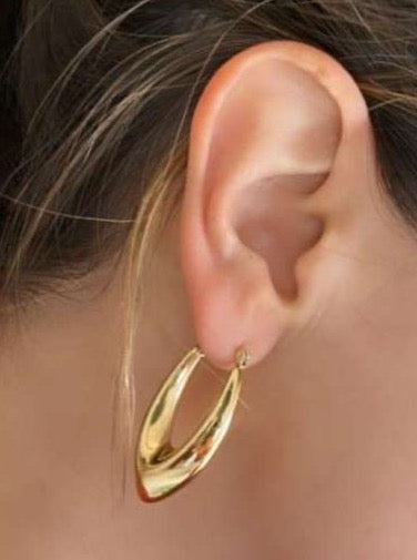 Oval Hoop Earrings