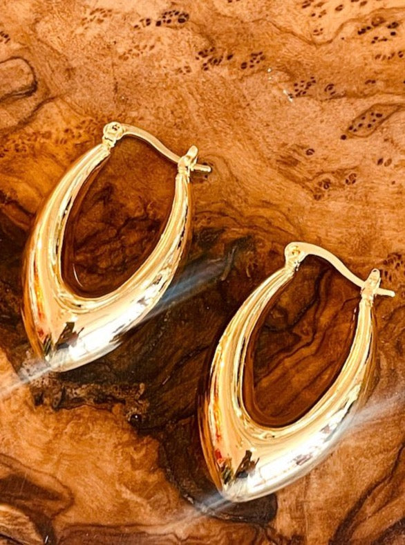 Oval Hoop Earrings