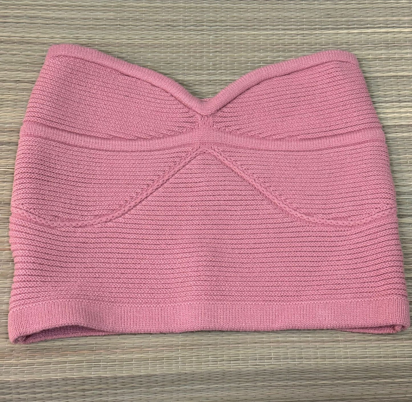 Cropped premium Knit strapless