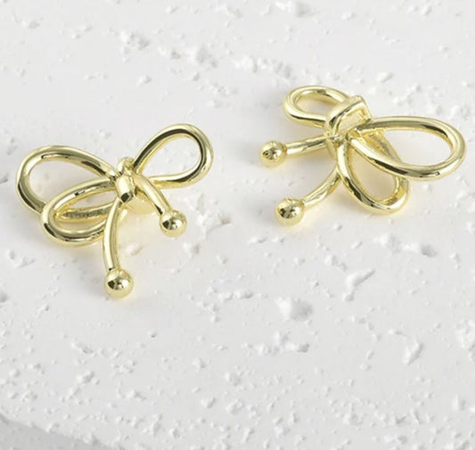 Bow Gold Plated EARRING