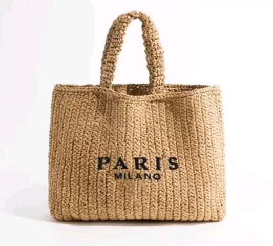 Beach Straw Bag Paris Milano