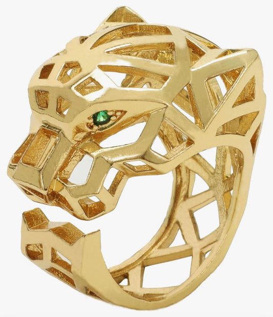 Panther Head Ring